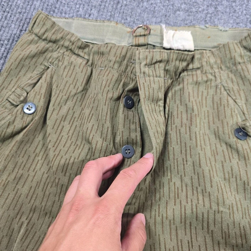 East German Army NVA Strichtarn Rain Camo Field Pants G44 28
